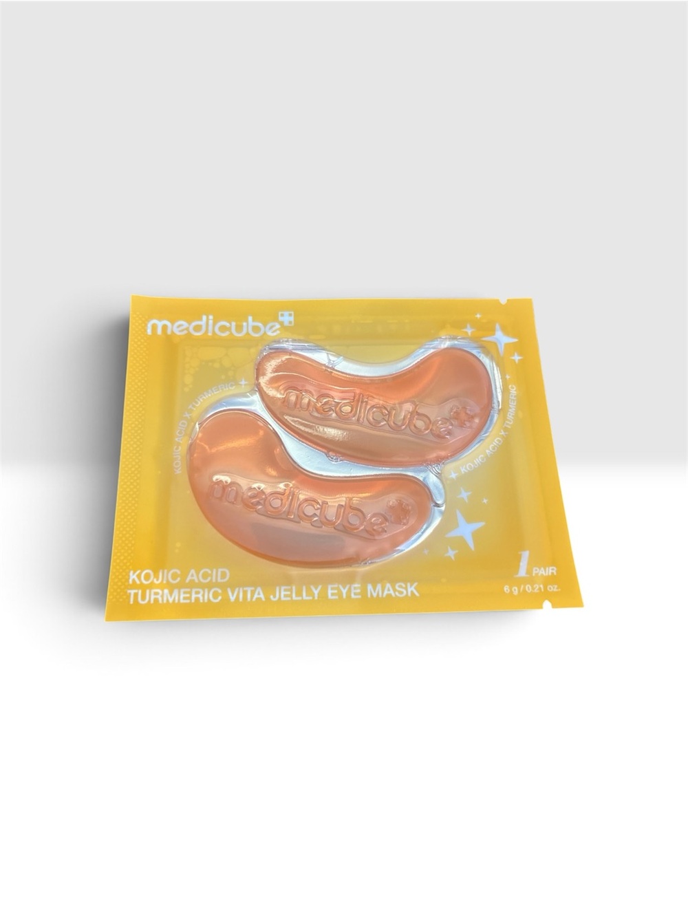 Medicube Turmeric Vita Jelly Eye Mask — Yellow Orange Hydrating Eye Patches